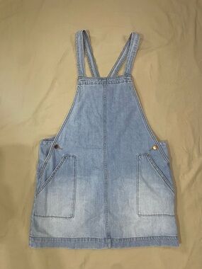 Universal Thread denim jumper dress light wash medium casual teacher